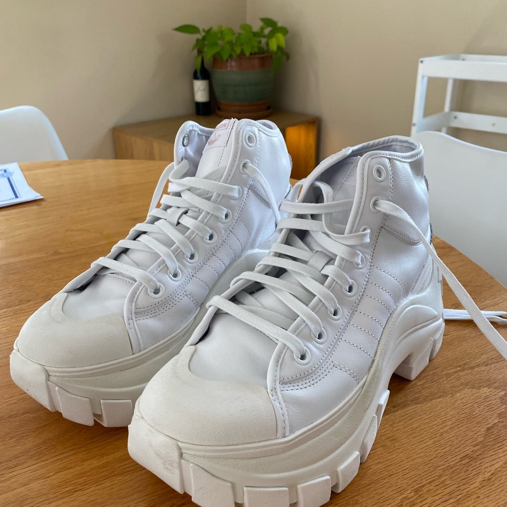 Women's White High-Top Sneakers